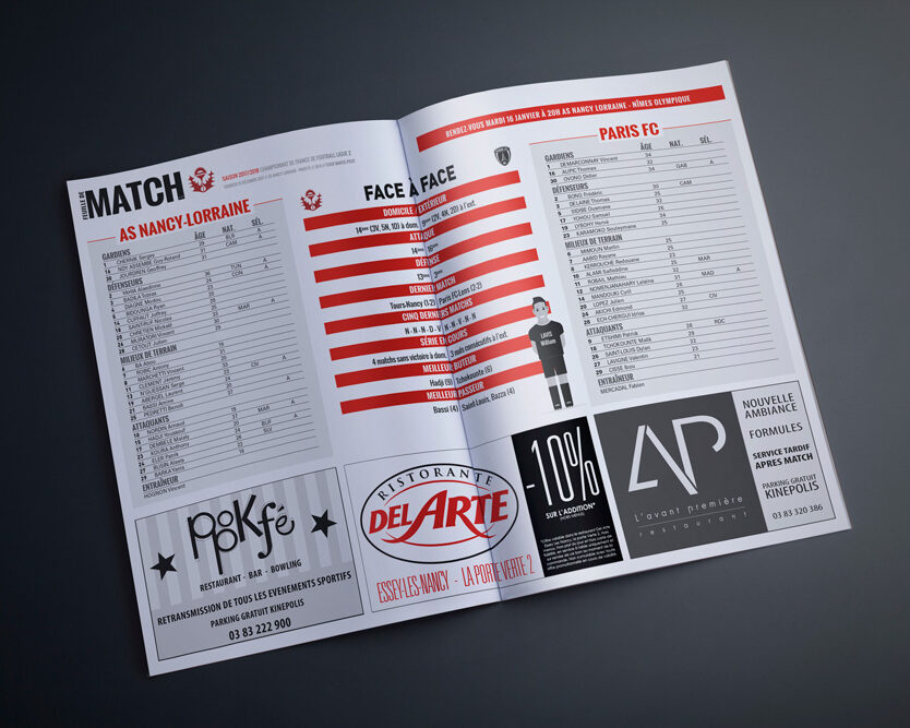 Feuille de match ASNL