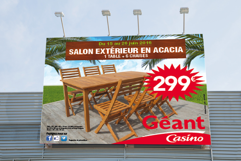 Affichage 4x3 Géant Casino