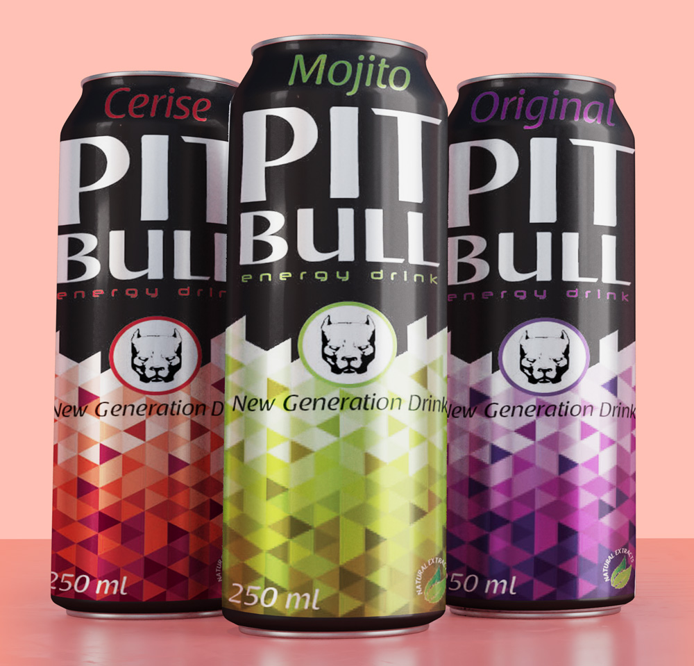 Packaging boisson PitBull