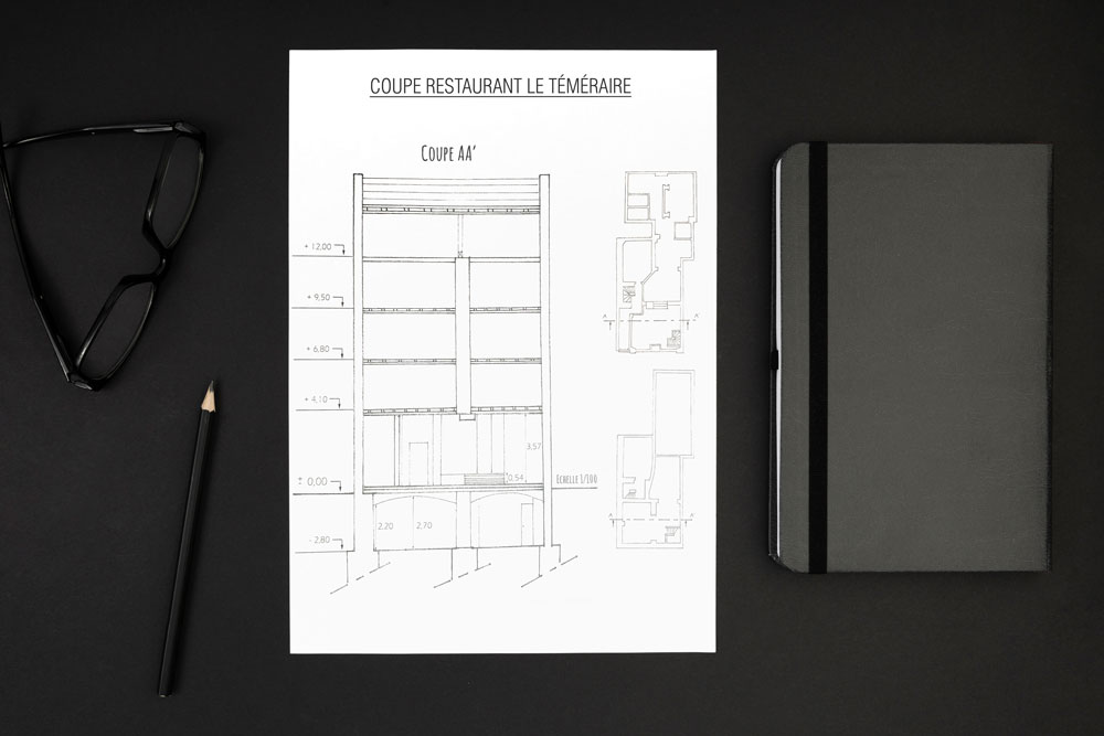 Projet restaurant Le Téméraire coupe