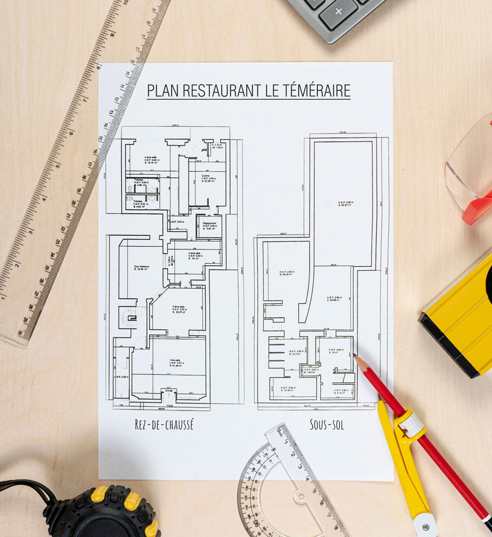 Projet restaurant Le Téméraire plan