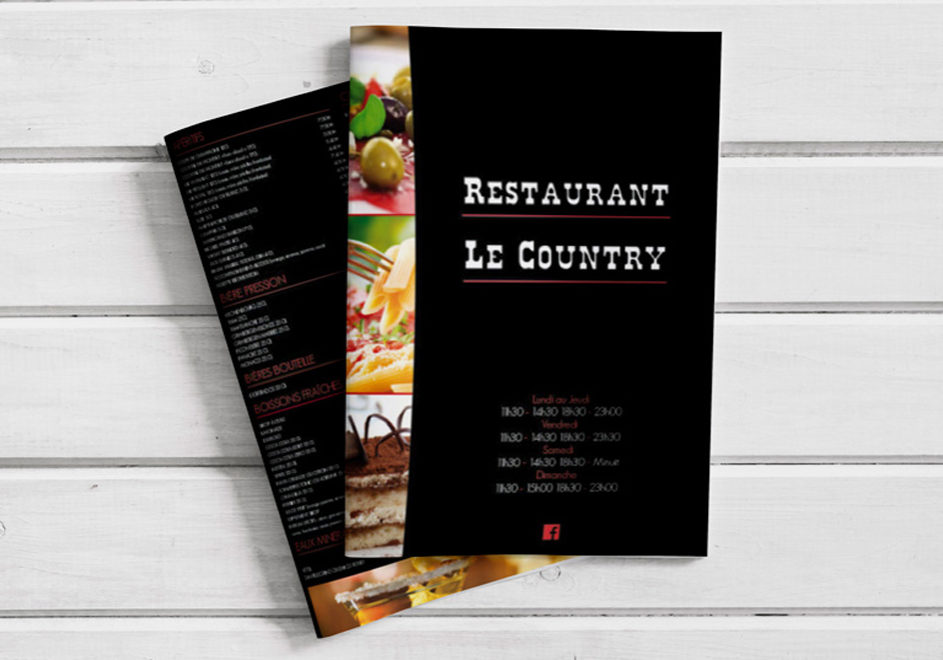 Carte restaurant Le Country